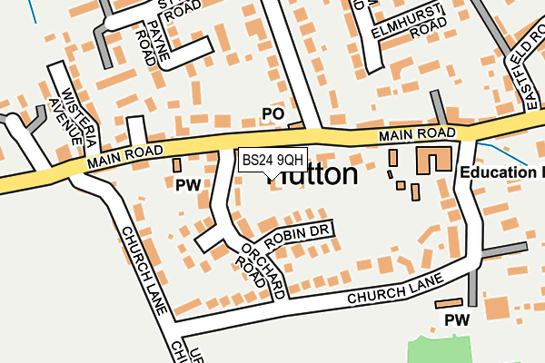 BS24 9QH map - OS OpenMap – Local (Ordnance Survey) BS24 9QH map - OS OpenMap – Local (Ordnance Survey)