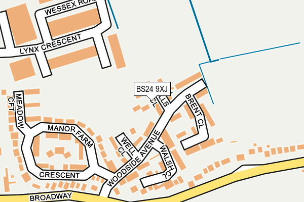 BS24 9XJ map - OS OpenMap – Local (Ordnance Survey) BS24 9XJ map - OS OpenMap – Local (Ordnance Survey)