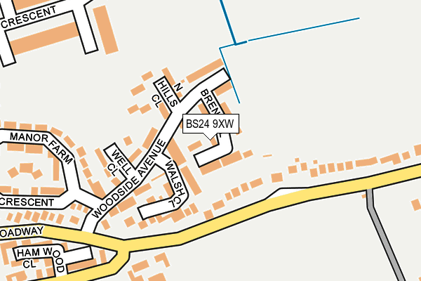 BS24 9XW map - OS OpenMap – Local (Ordnance Survey) BS24 9XW map - OS OpenMap – Local (Ordnance Survey)