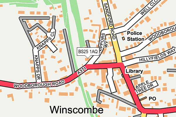 BS25 1AQ map - OS OpenMap – Local (Ordnance Survey) BS25 1AQ map - OS OpenMap – Local (Ordnance Survey)