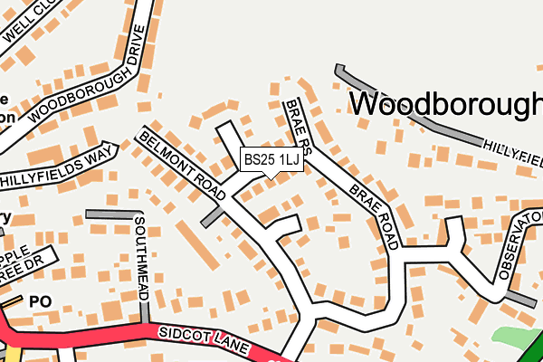 BS25 1LJ map - OS OpenMap – Local (Ordnance Survey) BS25 1LJ map - OS OpenMap – Local (Ordnance Survey)