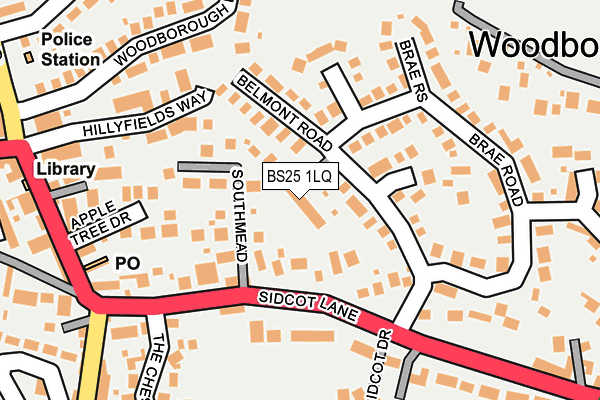 BS25 1LQ map - OS OpenMap – Local (Ordnance Survey) BS25 1LQ map - OS OpenMap – Local (Ordnance Survey)