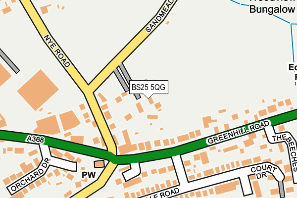 BS25 5QG map - OS OpenMap – Local (Ordnance Survey) BS25 5QG map - OS OpenMap – Local (Ordnance Survey)