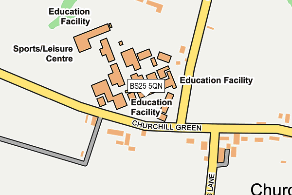 BS25 5QN map - OS OpenMap – Local (Ordnance Survey) BS25 5QN map - OS OpenMap – Local (Ordnance Survey)