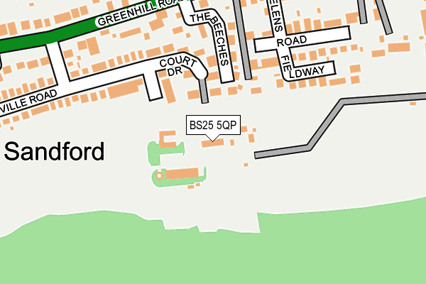 BS25 5QP map - OS OpenMap – Local (Ordnance Survey) BS25 5QP map - OS OpenMap – Local (Ordnance Survey)