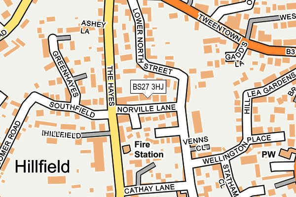 BS27 3HJ map - OS OpenMap – Local (Ordnance Survey) BS27 3HJ map - OS OpenMap – Local (Ordnance Survey)
