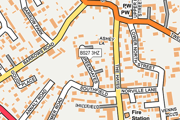 BS27 3HZ map - OS OpenMap – Local (Ordnance Survey) BS27 3HZ map - OS OpenMap – Local (Ordnance Survey)