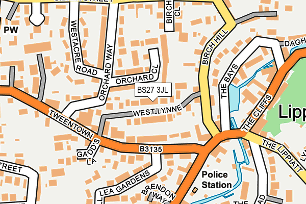 BS27 3JL map - OS OpenMap – Local (Ordnance Survey) BS27 3JL map - OS OpenMap – Local (Ordnance Survey)
