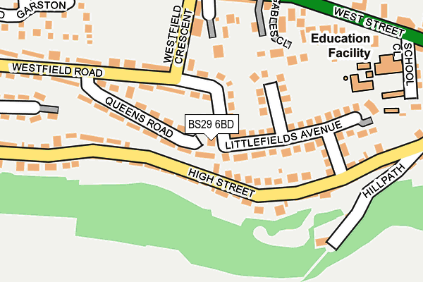 BS29 6BD map - OS OpenMap – Local (Ordnance Survey) BS29 6BD map - OS OpenMap – Local (Ordnance Survey)