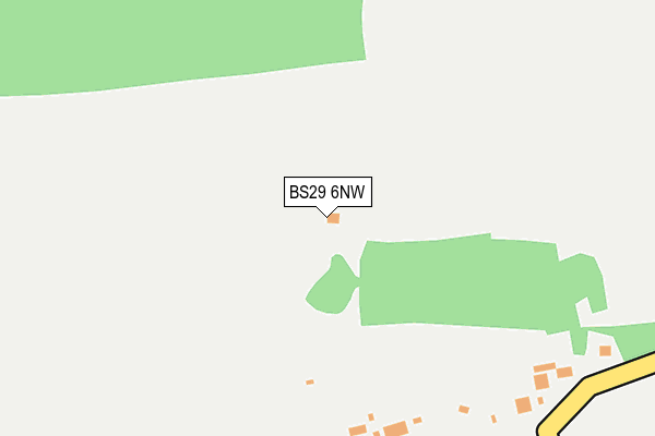 BS29 6NW map - OS OpenMap – Local (Ordnance Survey) BS29 6NW map - OS OpenMap – Local (Ordnance Survey)