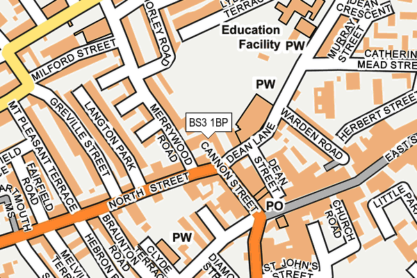 BS3 1BP map - OS OpenMap – Local (Ordnance Survey)