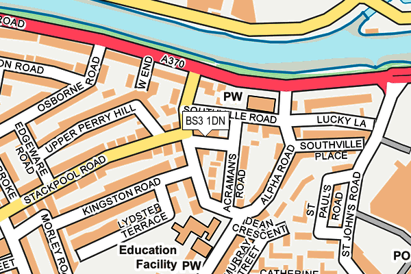 BS3 1DN map - OS OpenMap – Local (Ordnance Survey)