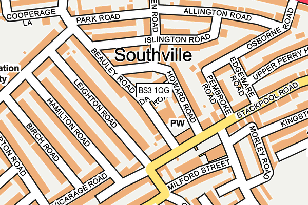 BS3 1QG map - OS OpenMap – Local (Ordnance Survey)