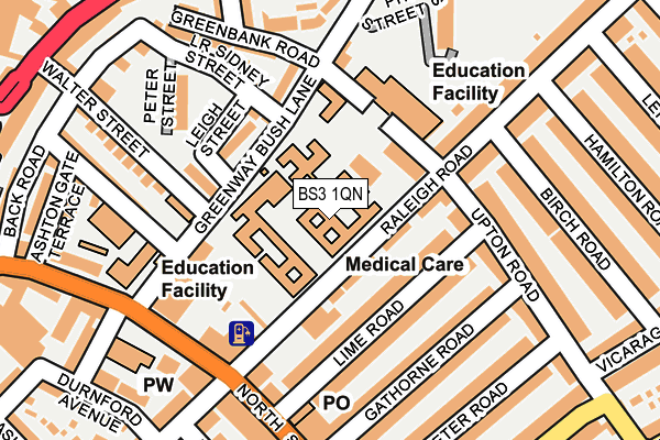BS3 1QN map - OS OpenMap – Local (Ordnance Survey) BS3 1QN map - OS OpenMap – Local (Ordnance Survey)