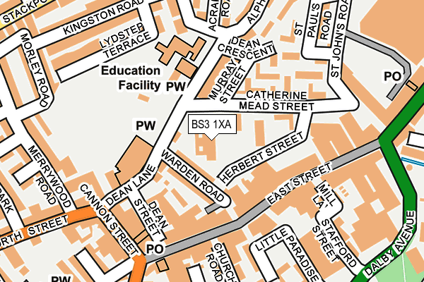 BS3 1XA map - OS OpenMap – Local (Ordnance Survey) BS3 1XA map - OS OpenMap – Local (Ordnance Survey)