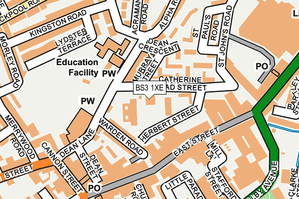 BS3 1XE map - OS OpenMap – Local (Ordnance Survey) BS3 1XE map - OS OpenMap – Local (Ordnance Survey)