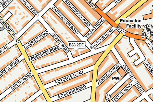 BS3 2DE map - OS OpenMap – Local (Ordnance Survey) BS3 2DE map - OS OpenMap – Local (Ordnance Survey)