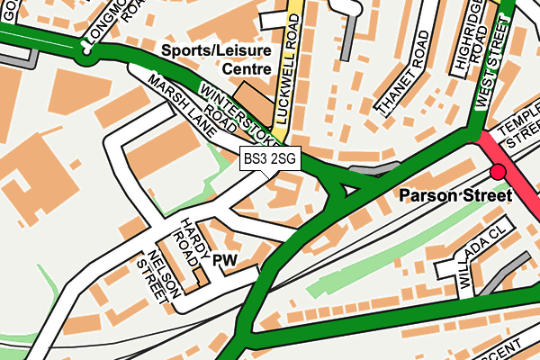 BS3 2SG map - OS OpenMap – Local (Ordnance Survey) BS3 2SG map - OS OpenMap – Local (Ordnance Survey)