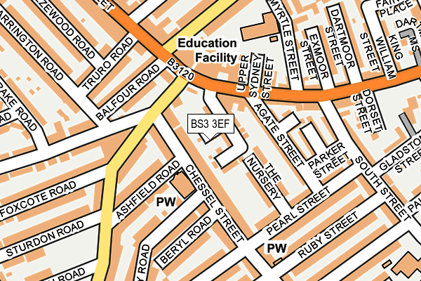 BS3 3EF map - OS OpenMap – Local (Ordnance Survey)