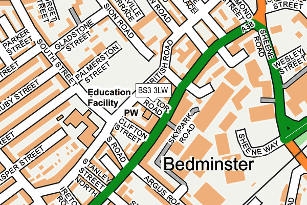 BS3 3LW map - OS OpenMap – Local (Ordnance Survey) BS3 3LW map - OS OpenMap – Local (Ordnance Survey)