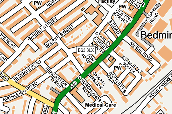 BS3 3LX map - OS OpenMap – Local (Ordnance Survey) BS3 3LX map - OS OpenMap – Local (Ordnance Survey)