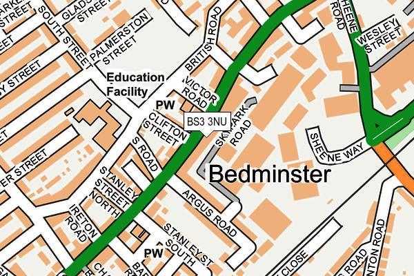 BS3 3NU map - OS OpenMap – Local (Ordnance Survey) BS3 3NU map - OS OpenMap – Local (Ordnance Survey)