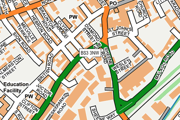 BS3 3NW map - OS OpenMap – Local (Ordnance Survey) BS3 3NW map - OS OpenMap – Local (Ordnance Survey)