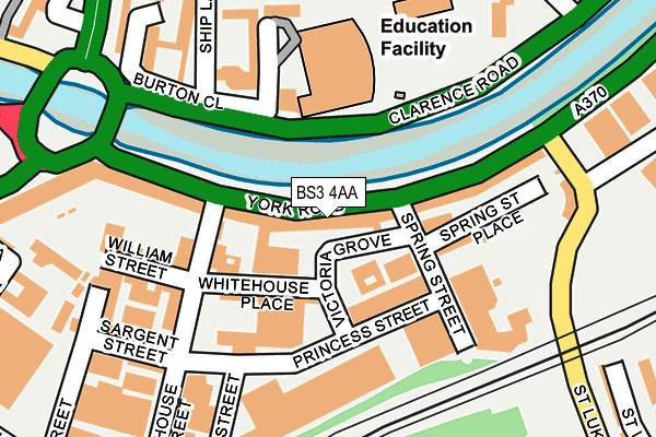 BS3 4AA map - OS OpenMap – Local (Ordnance Survey) BS3 4AA map - OS OpenMap – Local (Ordnance Survey)