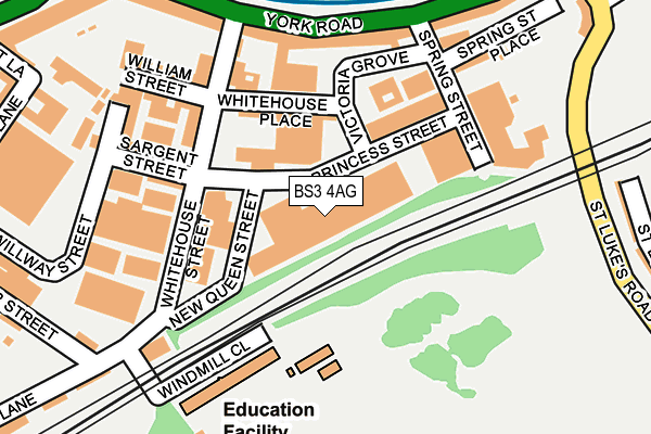 BS3 4AG map - OS OpenMap – Local (Ordnance Survey)