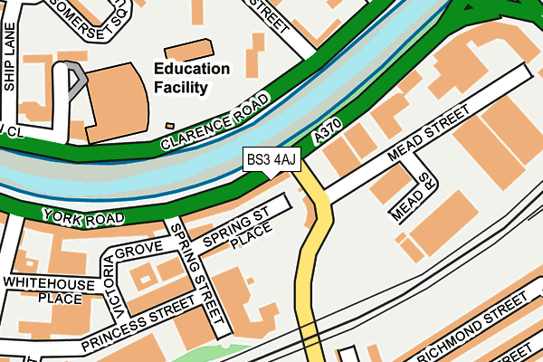 BS3 4AJ map - OS OpenMap – Local (Ordnance Survey) BS3 4AJ map - OS OpenMap – Local (Ordnance Survey)