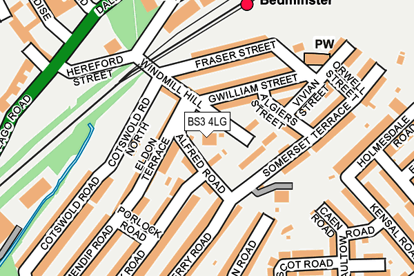 BS3 4LG map - OS OpenMap – Local (Ordnance Survey) BS3 4LG map - OS OpenMap – Local (Ordnance Survey)