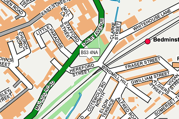 BS3 4NA map - OS OpenMap – Local (Ordnance Survey) BS3 4NA map - OS OpenMap – Local (Ordnance Survey)