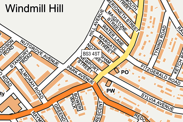BS3 4ST map - OS OpenMap – Local (Ordnance Survey) BS3 4ST map - OS OpenMap – Local (Ordnance Survey)