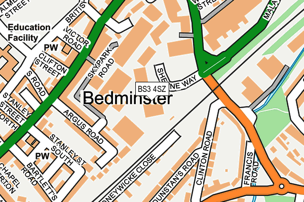 BS3 4SZ map - OS OpenMap – Local (Ordnance Survey) BS3 4SZ map - OS OpenMap – Local (Ordnance Survey)