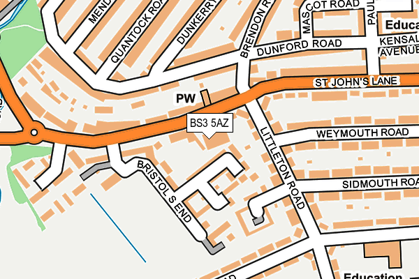 BS3 5AZ map - OS OpenMap – Local (Ordnance Survey) BS3 5AZ map - OS OpenMap – Local (Ordnance Survey)