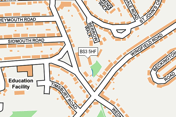 BS3 5HF map - OS OpenMap – Local (Ordnance Survey) BS3 5HF map - OS OpenMap – Local (Ordnance Survey)