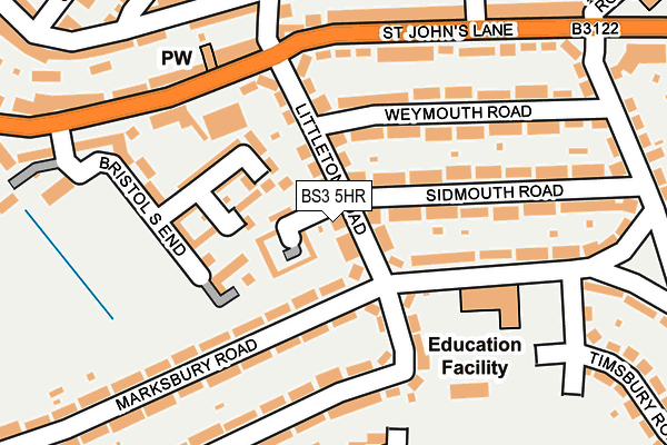 BS3 5HR map - OS OpenMap – Local (Ordnance Survey)