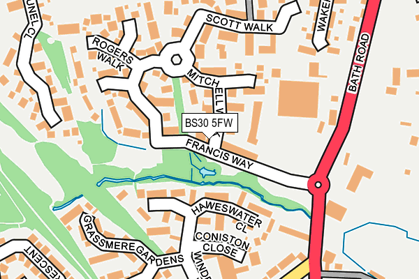 BS30 5FW map - OS OpenMap – Local (Ordnance Survey) BS30 5FW map - OS OpenMap – Local (Ordnance Survey)