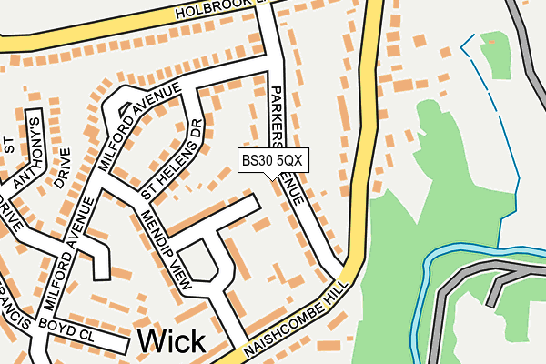 BS30 5QX map - OS OpenMap – Local (Ordnance Survey) BS30 5QX map - OS OpenMap – Local (Ordnance Survey)