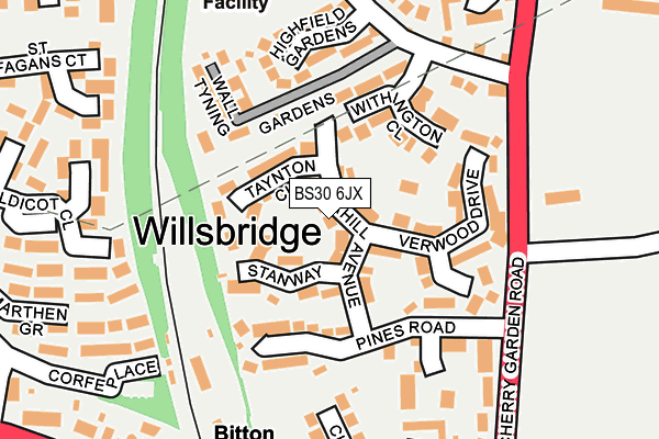 BS30 6JX map - OS OpenMap – Local (Ordnance Survey)
