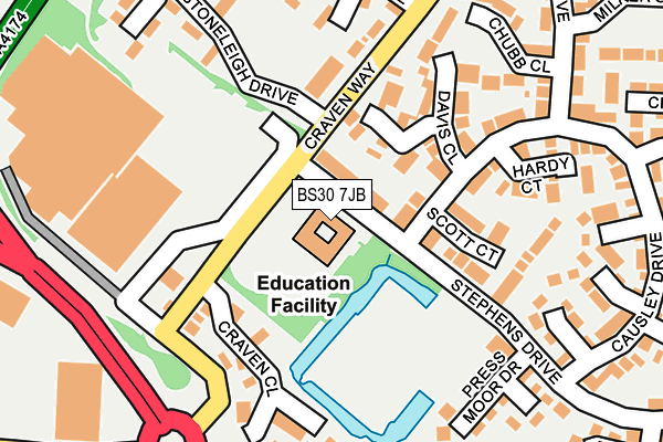 BS30 7JB map - OS OpenMap – Local (Ordnance Survey) BS30 7JB map - OS OpenMap – Local (Ordnance Survey)
