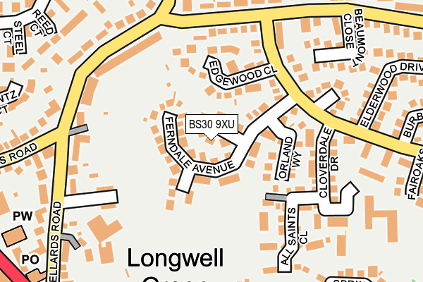 BS30 9XU map - OS OpenMap – Local (Ordnance Survey)