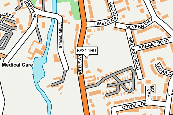 BS31 1HU map - OS OpenMap – Local (Ordnance Survey) BS31 1HU map - OS OpenMap – Local (Ordnance Survey)