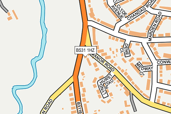 BS31 1HZ map - OS OpenMap – Local (Ordnance Survey) BS31 1HZ map - OS OpenMap – Local (Ordnance Survey)