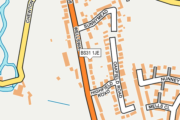 BS31 1JE map - OS OpenMap – Local (Ordnance Survey) BS31 1JE map - OS OpenMap – Local (Ordnance Survey)