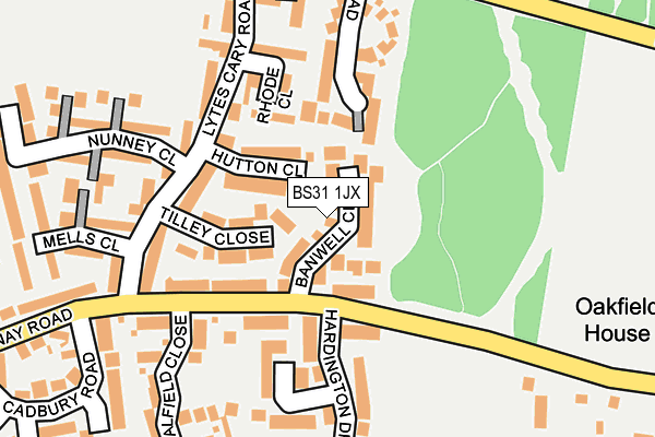 BS31 1JX map - OS OpenMap – Local (Ordnance Survey) BS31 1JX map - OS OpenMap – Local (Ordnance Survey)