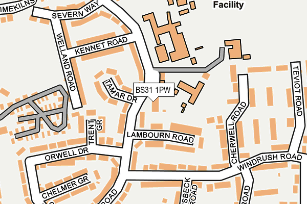BS31 1PW map - OS OpenMap – Local (Ordnance Survey) BS31 1PW map - OS OpenMap – Local (Ordnance Survey)