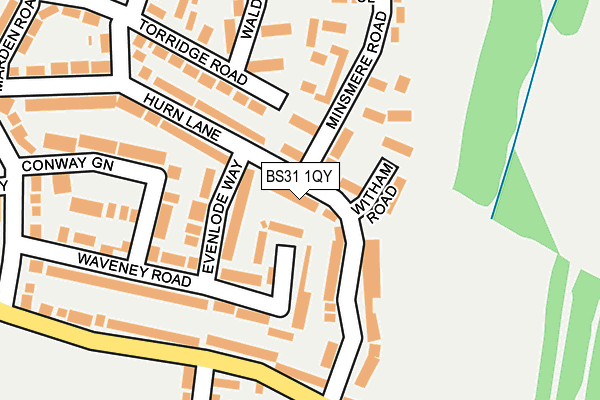 BS31 1QY map - OS OpenMap – Local (Ordnance Survey) BS31 1QY map - OS OpenMap – Local (Ordnance Survey)