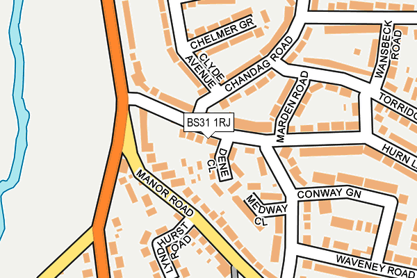 BS31 1RJ map - OS OpenMap – Local (Ordnance Survey)
