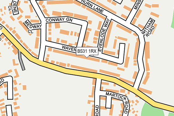BS31 1RX map - OS OpenMap – Local (Ordnance Survey) BS31 1RX map - OS OpenMap – Local (Ordnance Survey)
